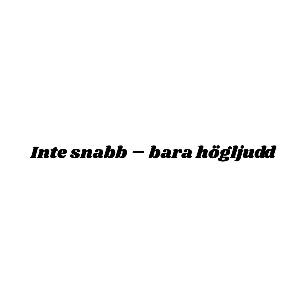 Inte snabb – bara högljudd - Dekal