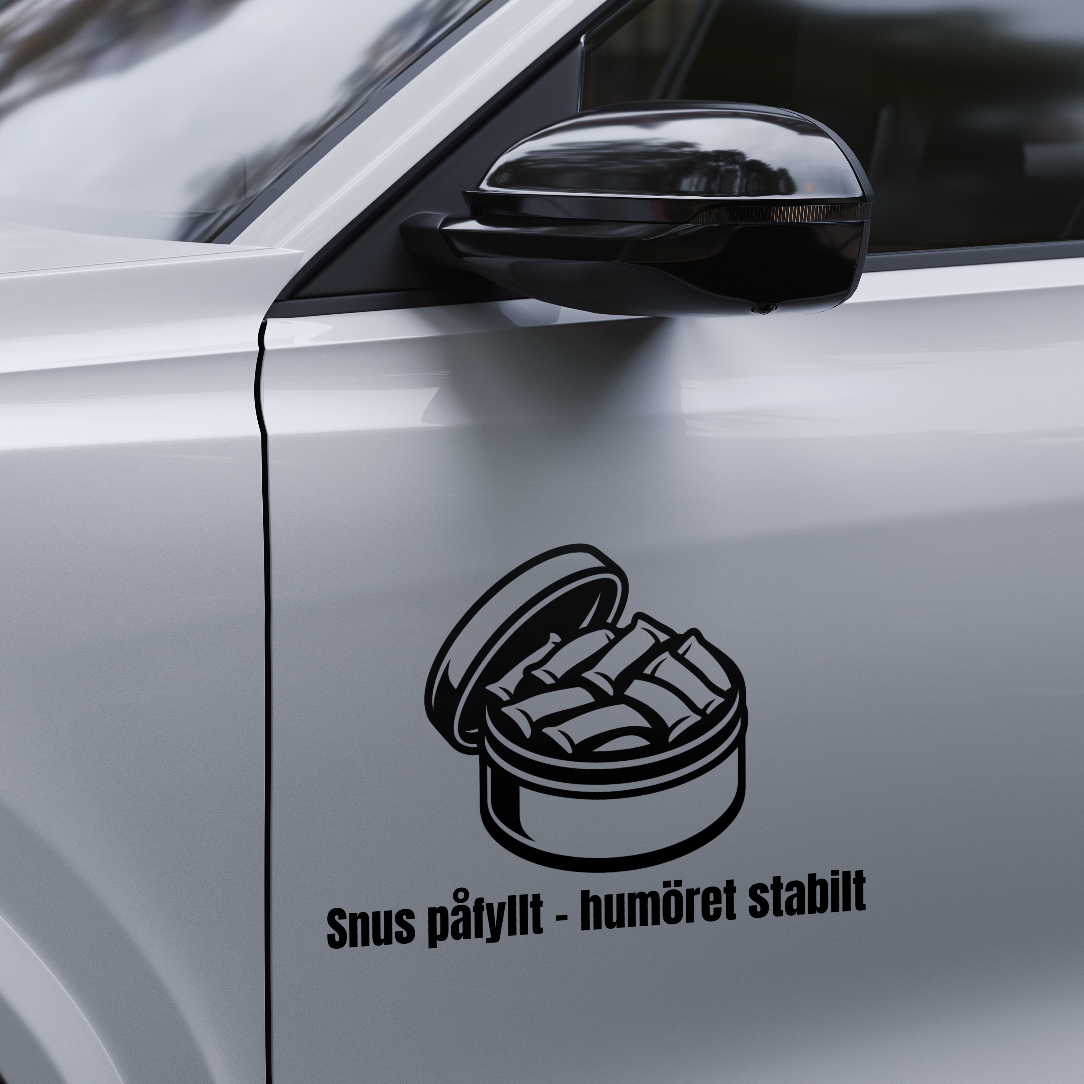 Snus påfyllt – humöret stabilt - Dekal
