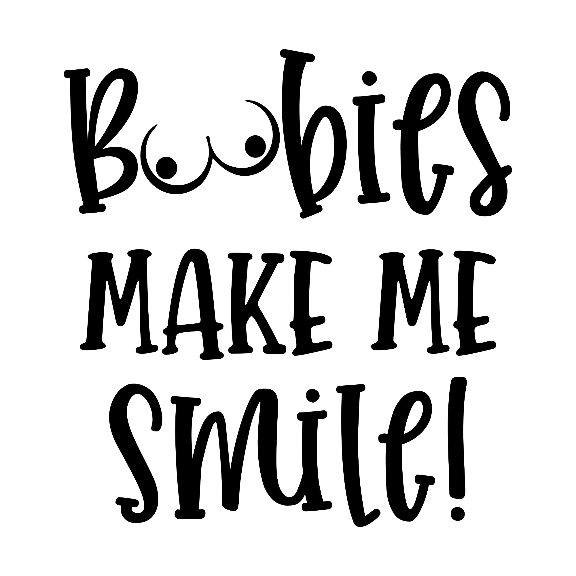 Boobies make me smile! - Dekal
