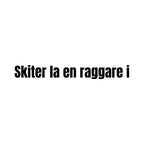 Skiter la en raggare i
