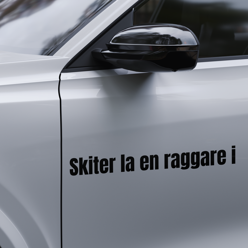 Skiter la en raggare i