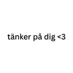 tänker på dig <3 - Dekal