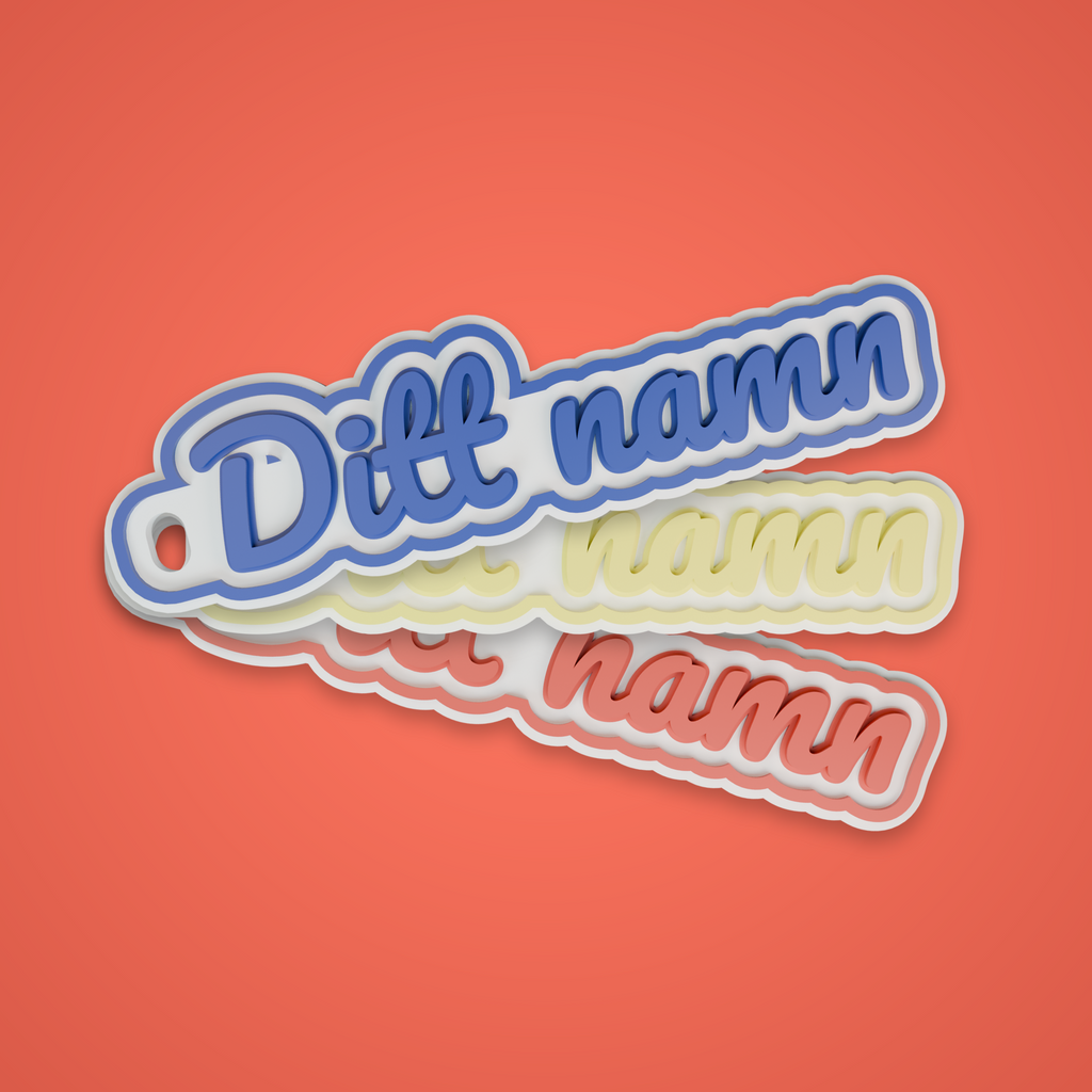 Personlig nyckelring - Flow | Kontur